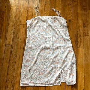 Slinky Floral Mini Slip Dress